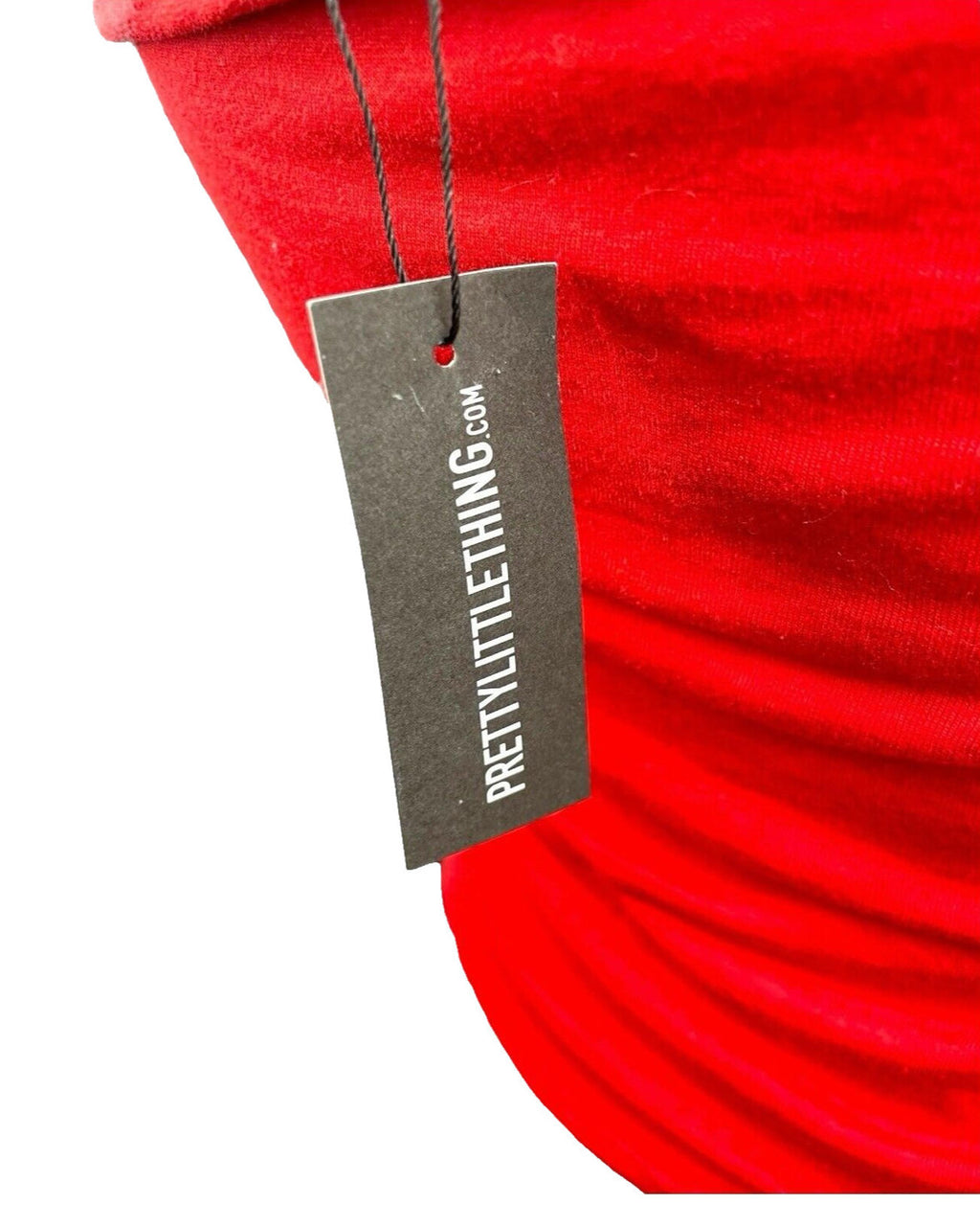 Pretty Little Thing Red Strapless Tank Top Bride 00 Print Women's UK Size 8