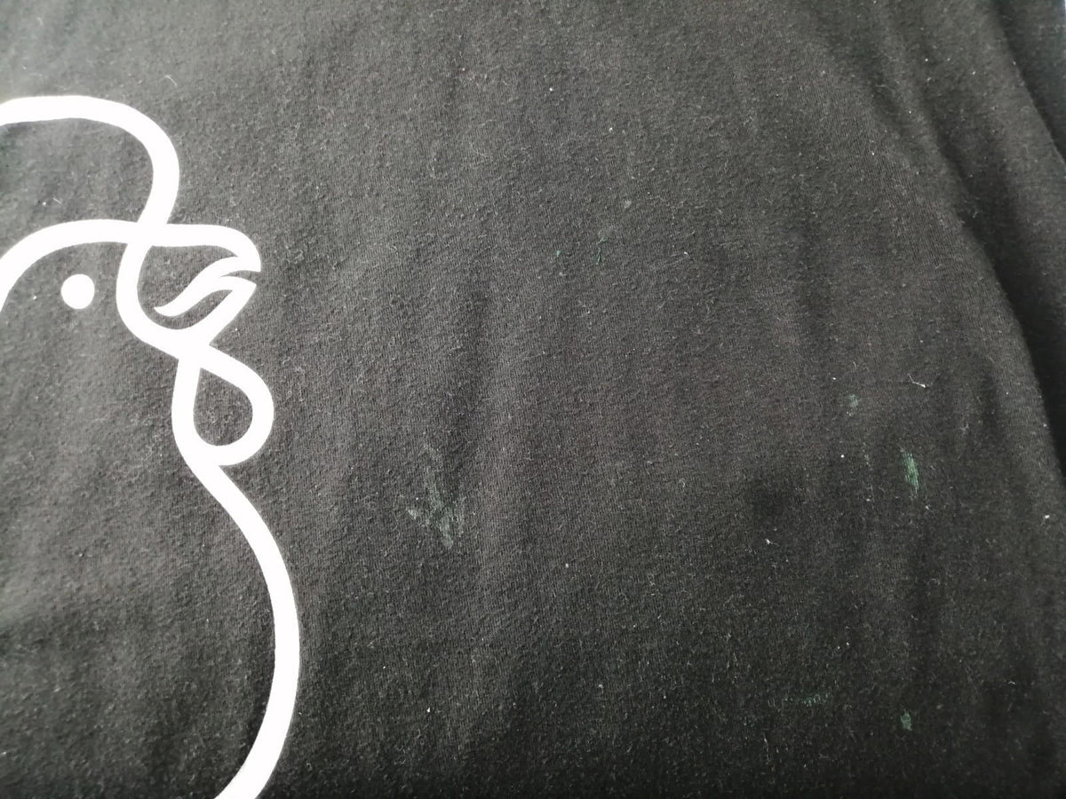 M&O KNITS Black Chicken Graphic Print T-Shirt Men's Size M Black Crew Neck 100% Preshrunk Cotton