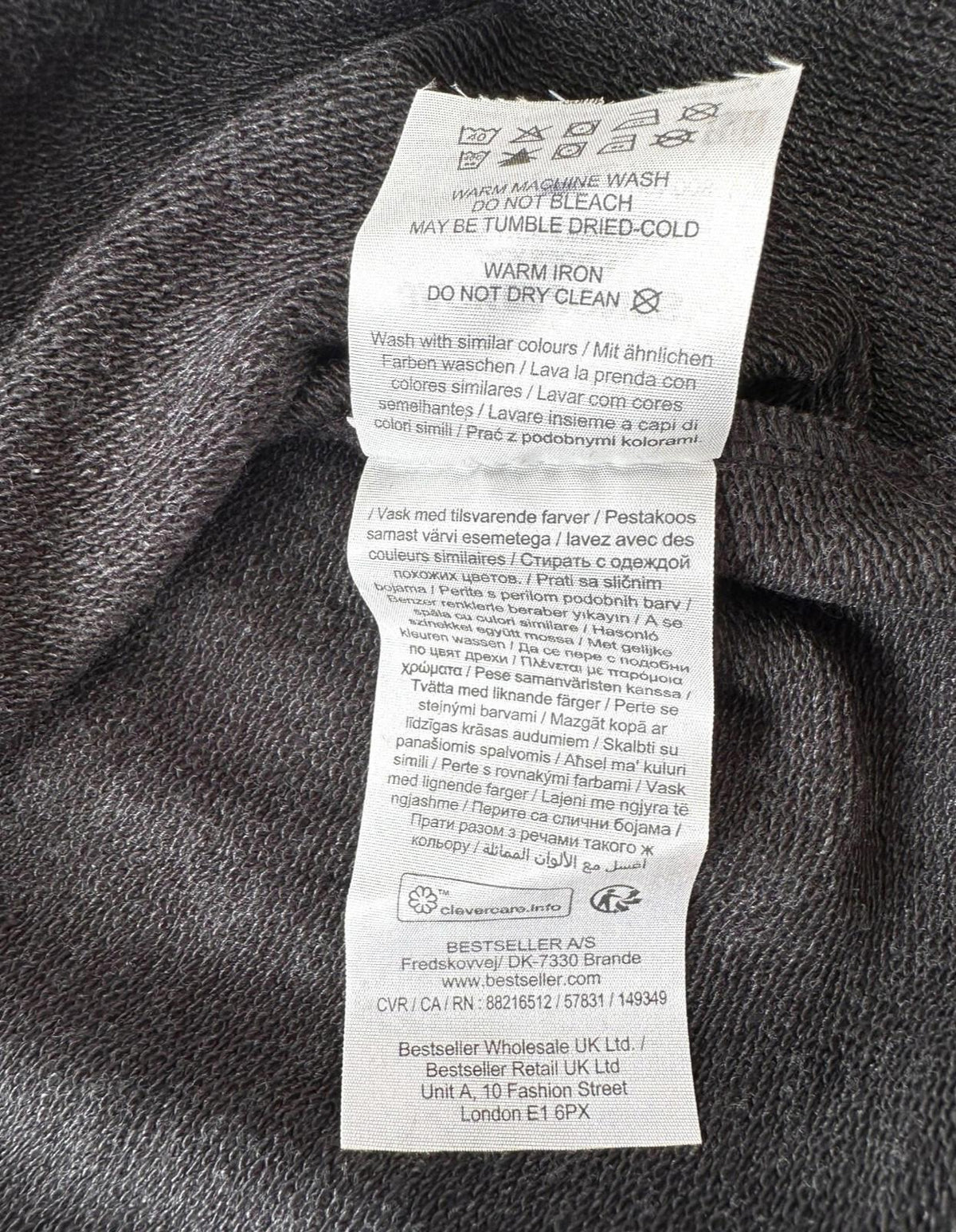 Jack & Jones Jumper Men's UK Size XS Black Rubber Logo Crew Neck