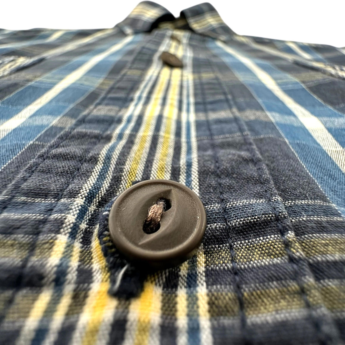 Nautica Shirt Men's UK Size L Blue Striped Long Sleeve Pockets Buttondown Collar