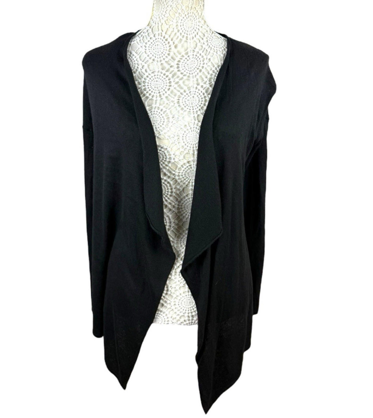 H&M Black Thin Cardigan Open Front Women's UK Size XS