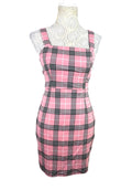 Divided Pink Check Pinafore Mini Dress Women's UK Size 8