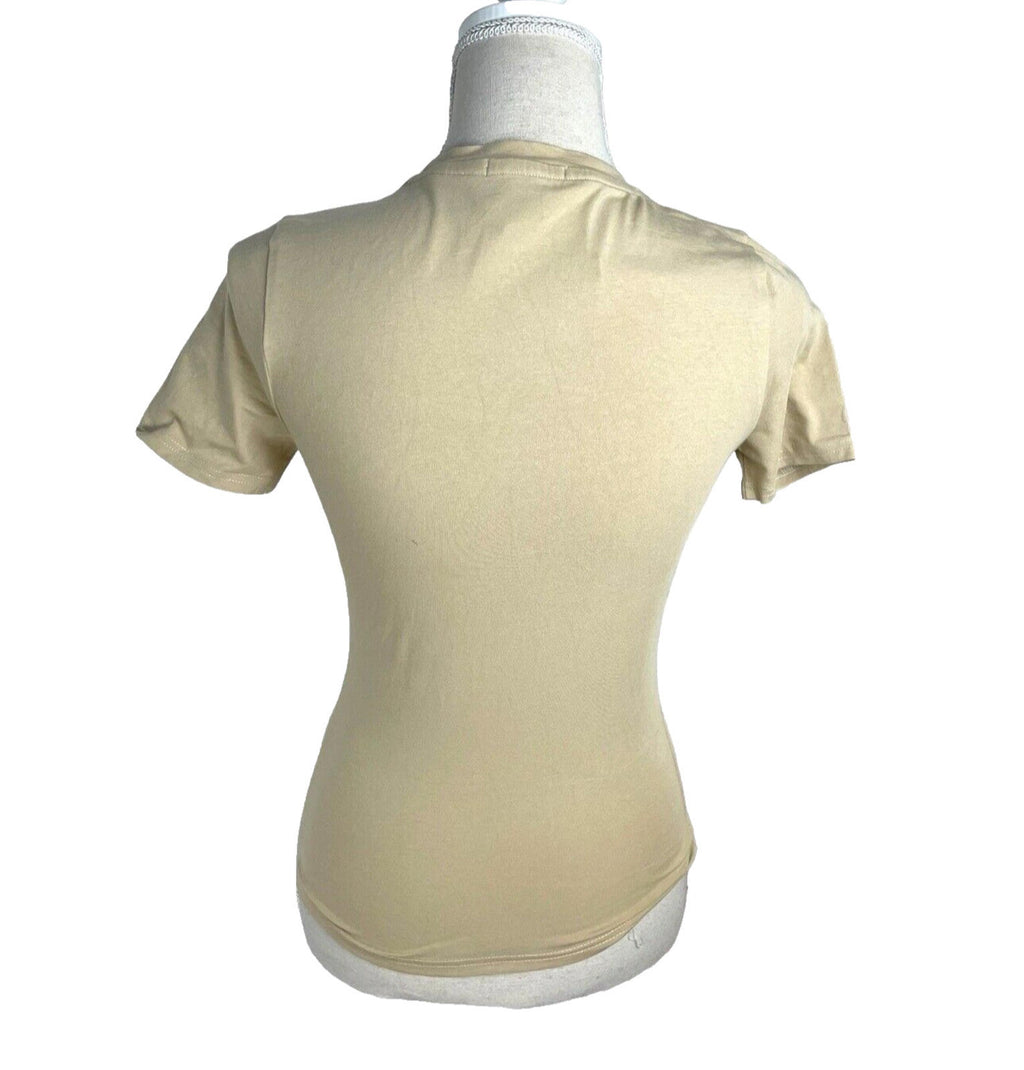 Pretty Little Thing Tall Beige T-shirt Women's UK Size 8
