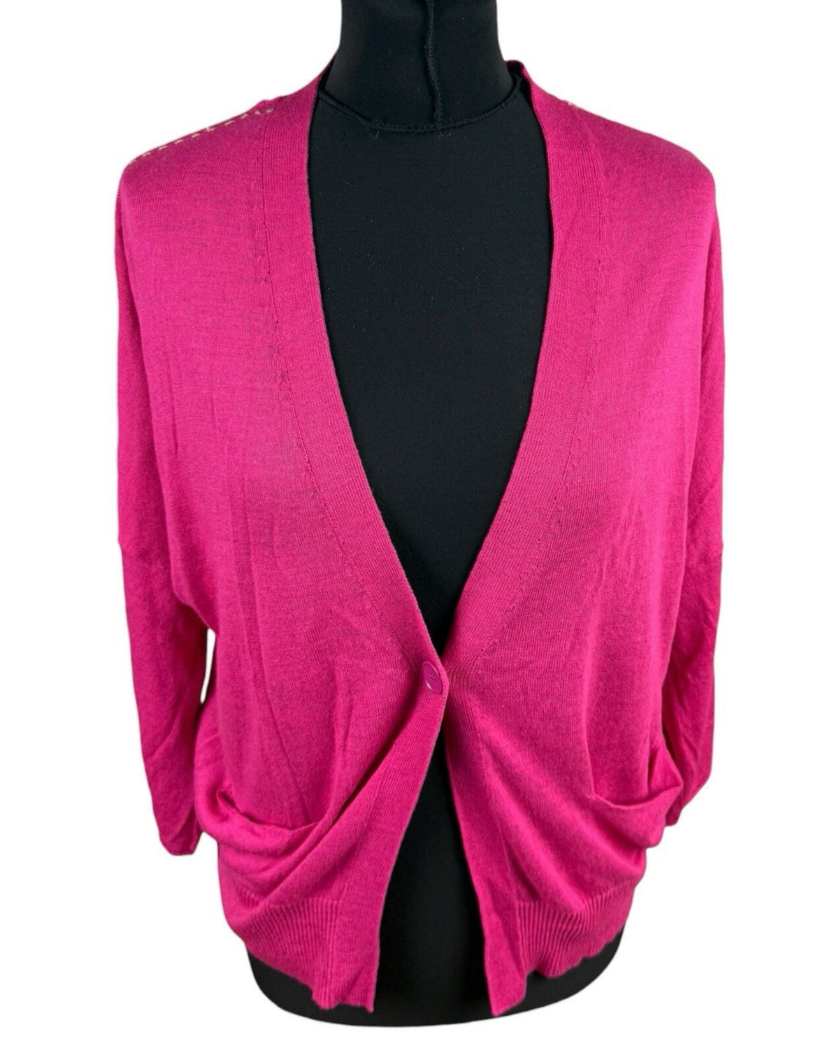 United Colours of Benetton Cardigan Women's UK One Size Lightweight Bright Pink