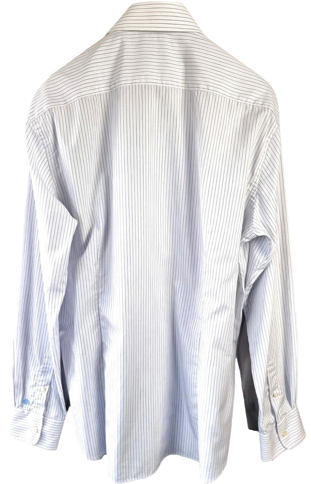 LUPI ROMANI Shirt Men's UK Size XL Slim Fit Non Iron Formal Striped Long Sleeve