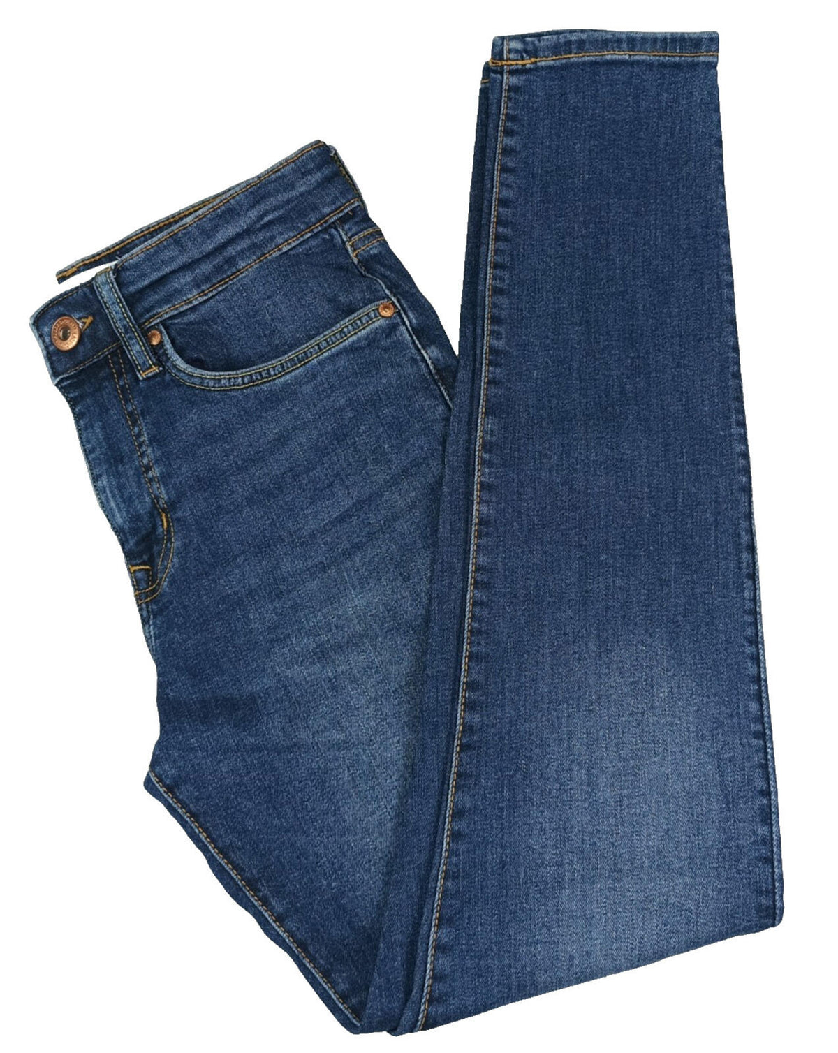 Easy Navy Easy Jeans Men's UK Size W28 L29 Blue 5 Pocket Cotton Rich Denim Zip Front