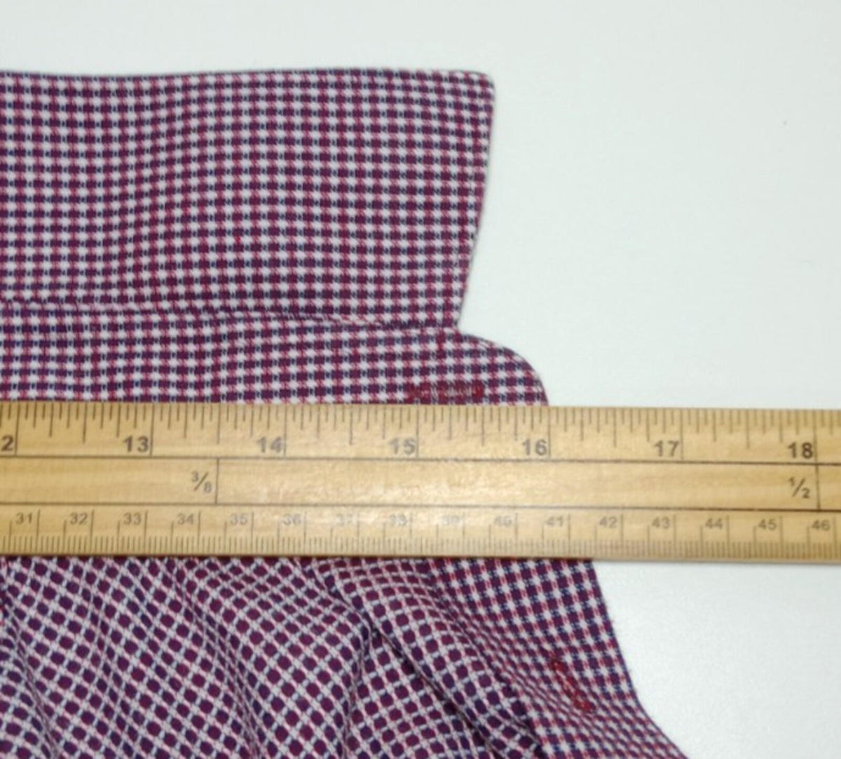 Next Shirt Men's UK Size S Long Sleeve Red Check Mixed Fabric Slim Fit