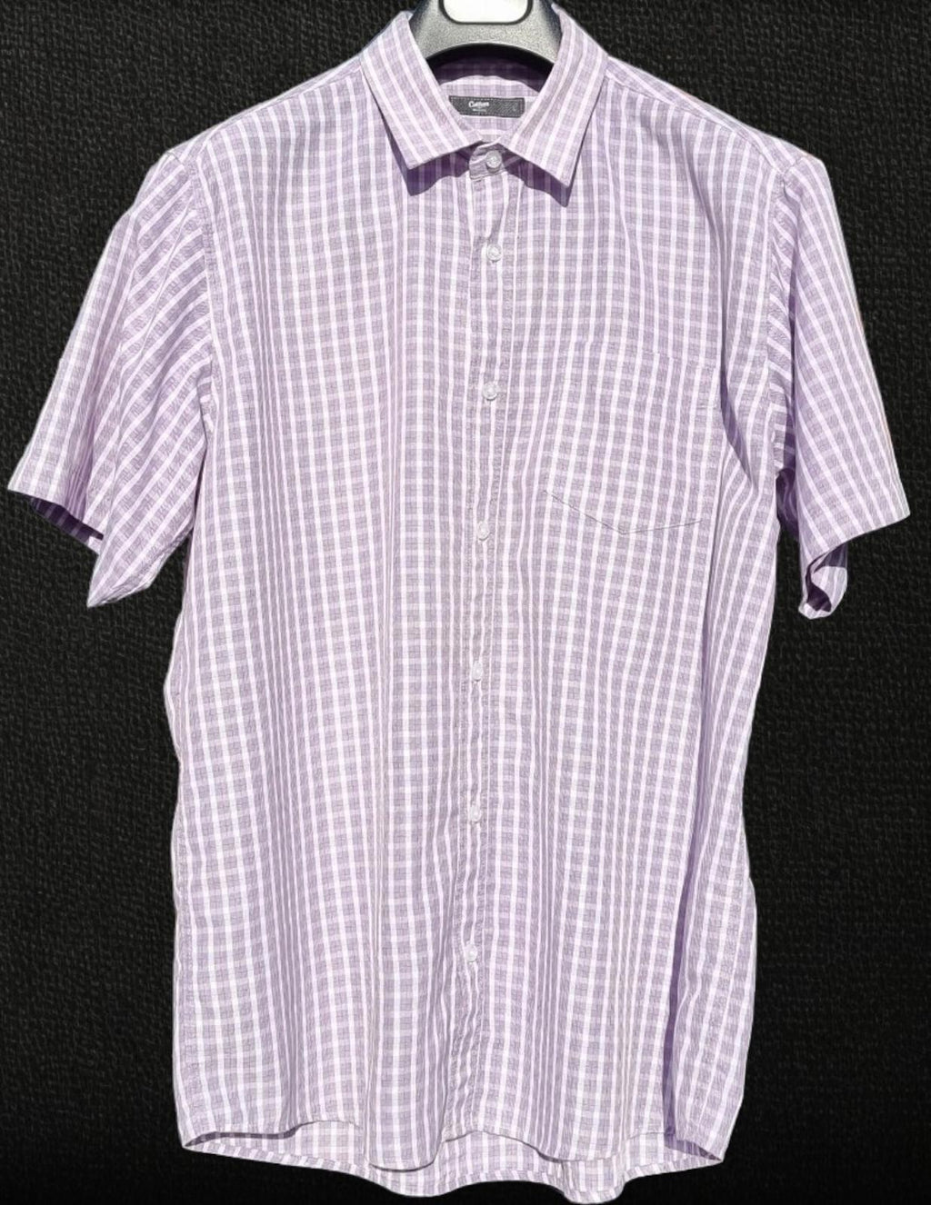 Cotton Traders Shirt Check Short Sleeve 100% Cotton Men's UK Size L Large
