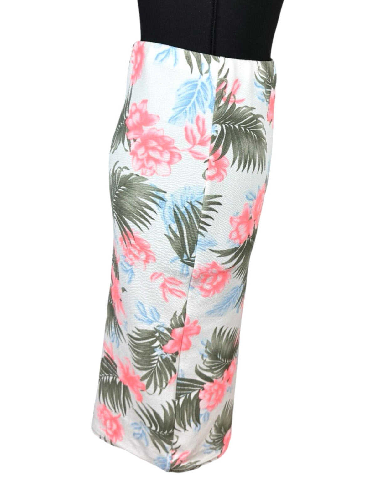New Look Pencil Skirt Women's UK Size 10 High Waist Stretch Tropical Print