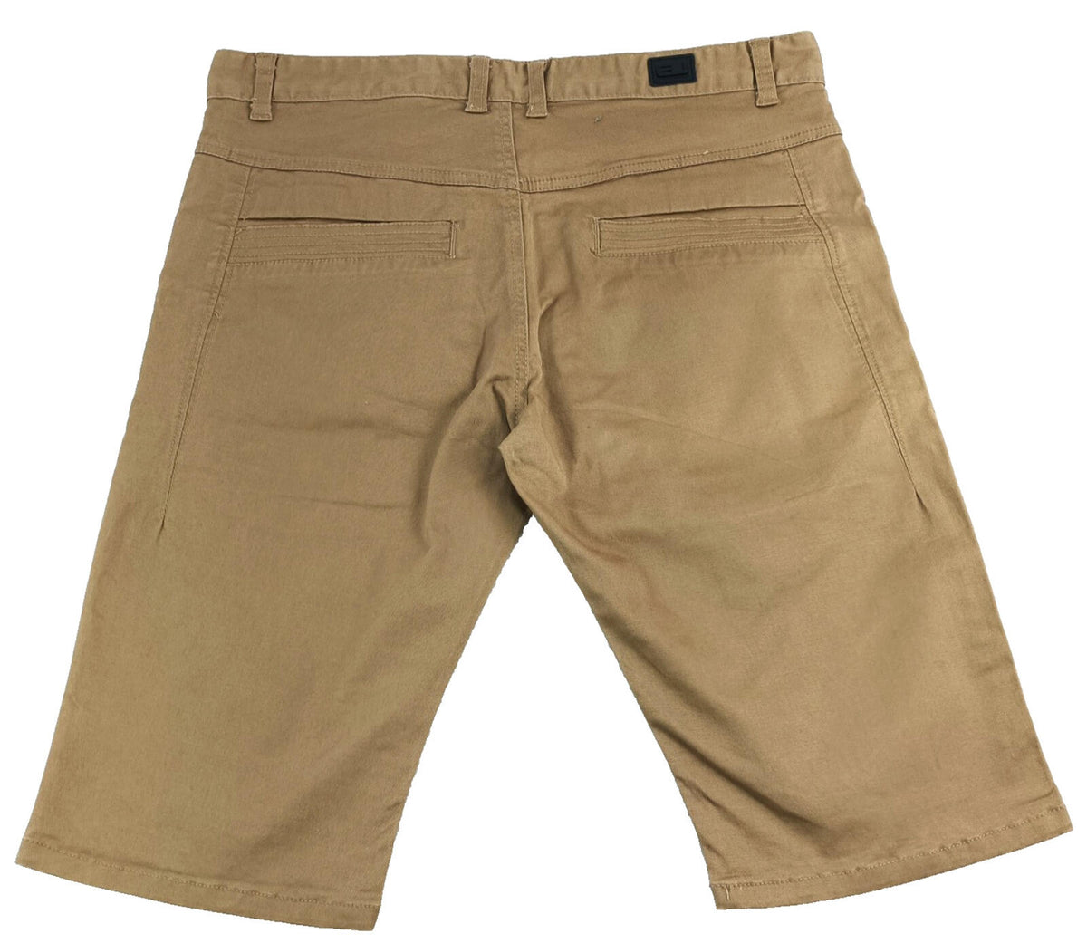 EJ Denim Chino Shorts Men's UK Size W34 Brown Tan Cotton Button Front