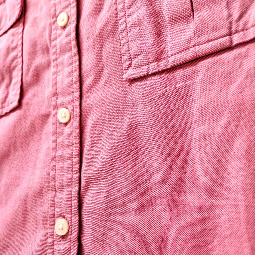 Tommy Hilfiger Shirt Men's UK Size S Pink Long Sleeve Pockets 100% Cotton