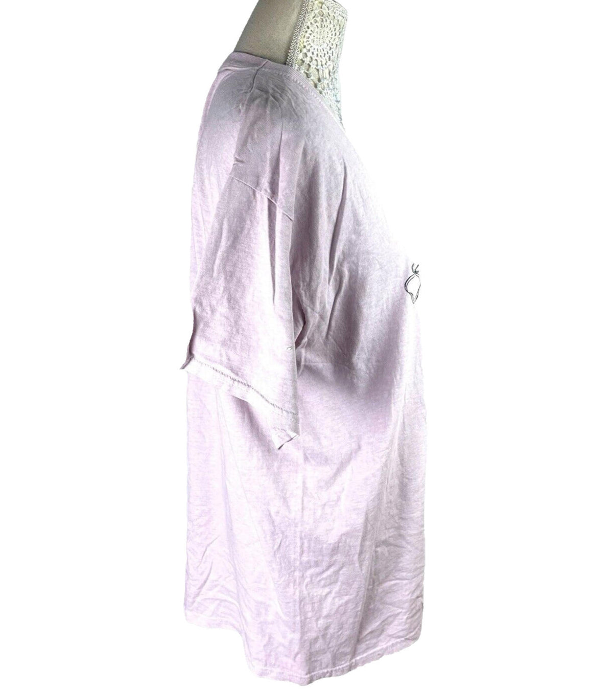 Pink Printed T-shirt Not My Problem Oversized Graphic Print Women's UK Size M