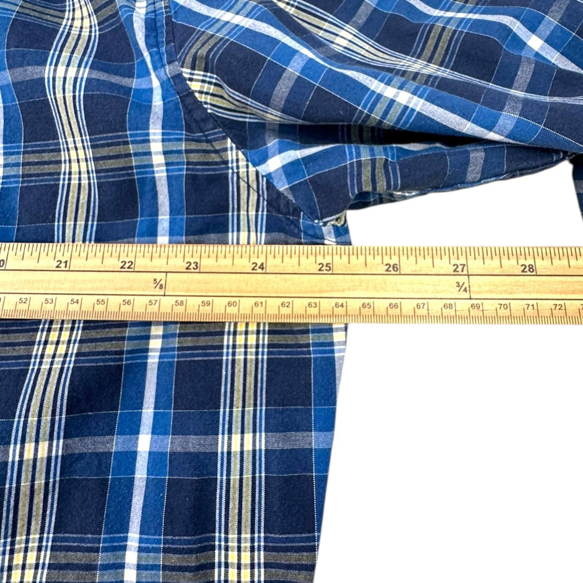 Nautica Shirt Men's UK Size L Blue Striped Long Sleeve Pockets Buttondown Collar