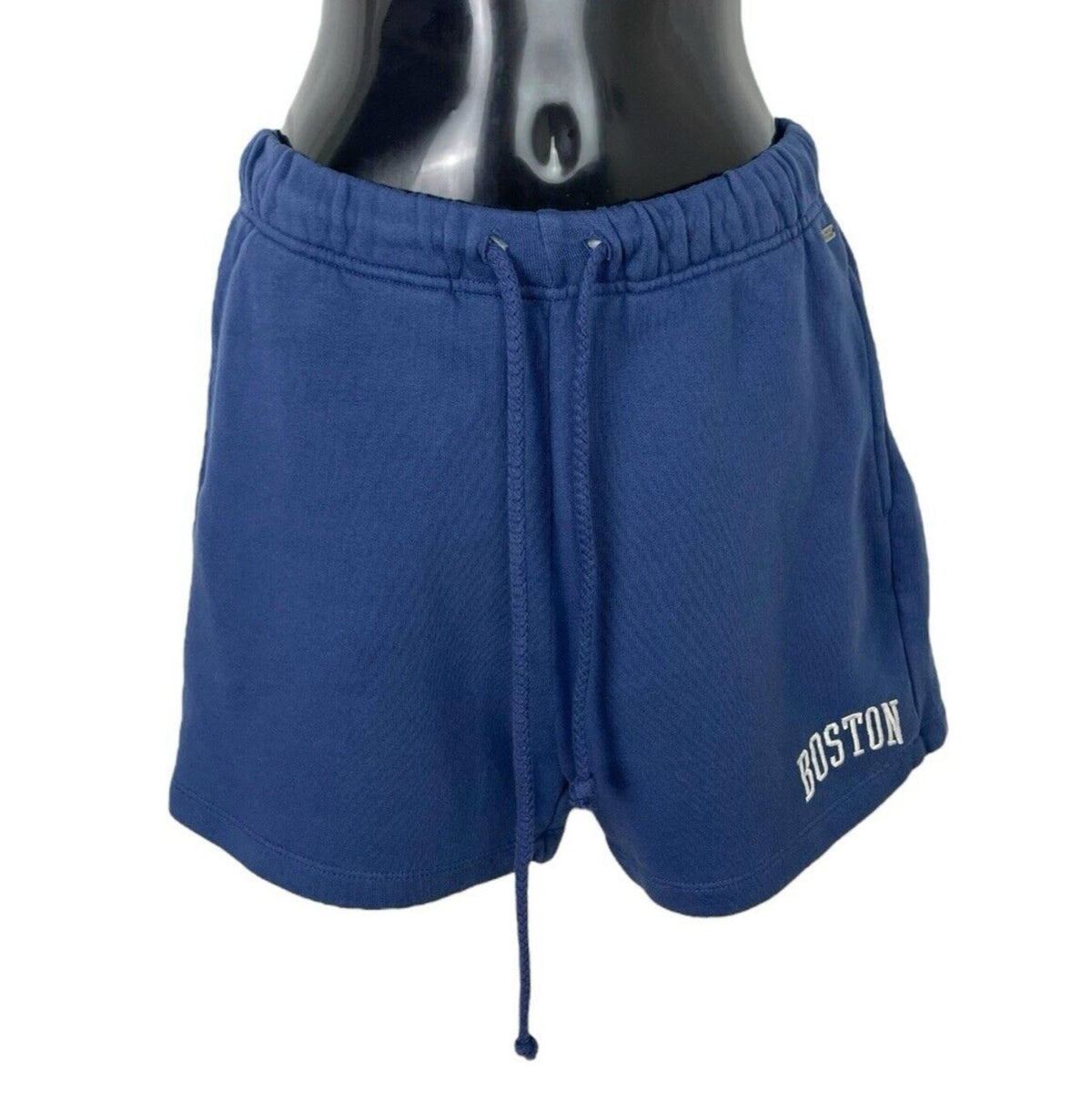 Pull&Bear Pacific Republic Blue Track Shorts Drawstring Women's UK Size XS
