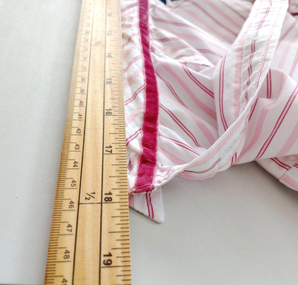 Tommy Hilfiger Shirt Men's UK Size XL Pink Striped Long Sleeve Pockets Easy Care