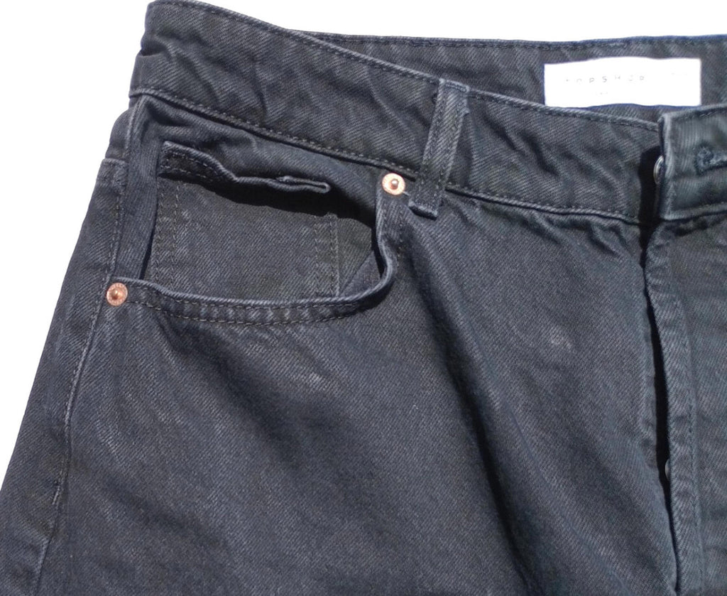 TopShop Black Topshop Jeans Men's UK Size 34" Waist 32" Leg Black 100% Cotton 5 Pocket Design