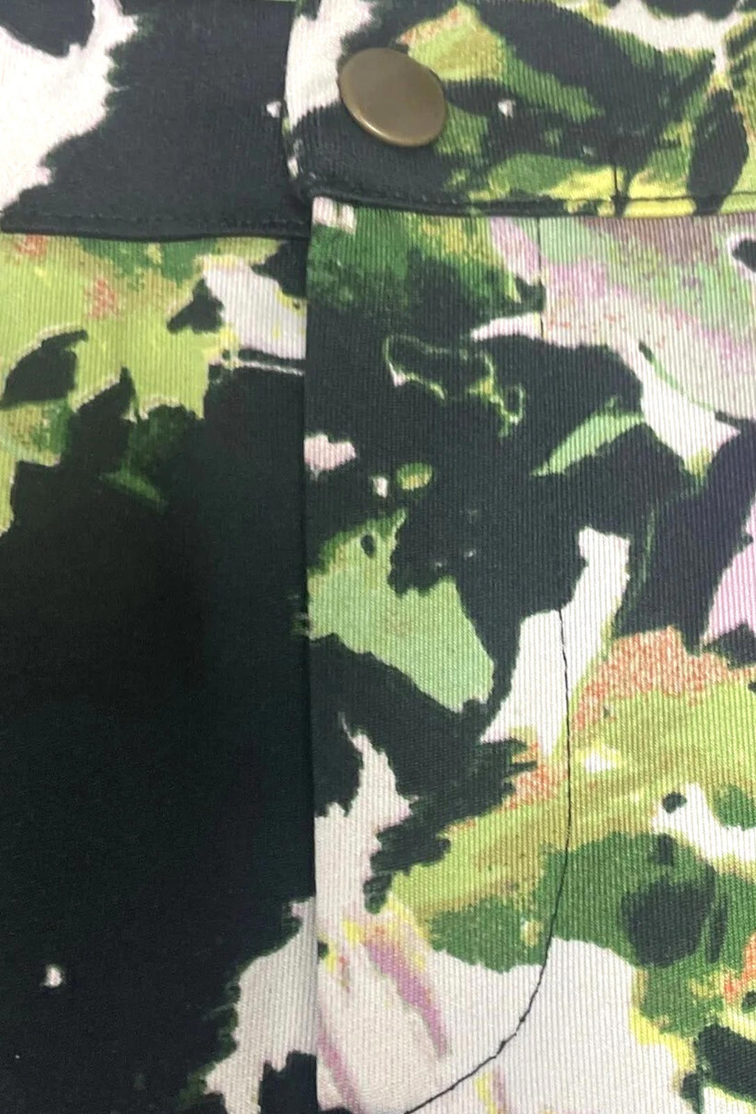 F&F Floral Trousers Skinny Fit Black High Waist Women's UK Size 8