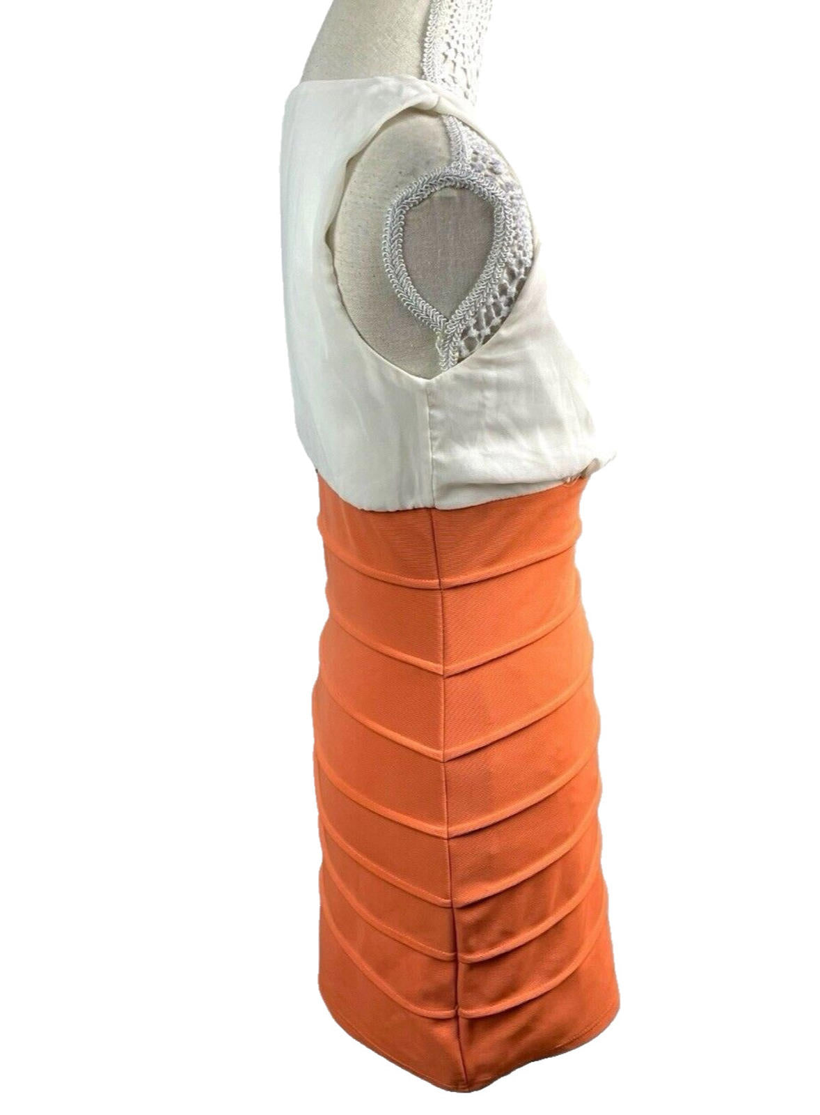 AX Paris Orange AX Paris Burnt Orange Midi Dress Bodycon Women's UK Size 10
