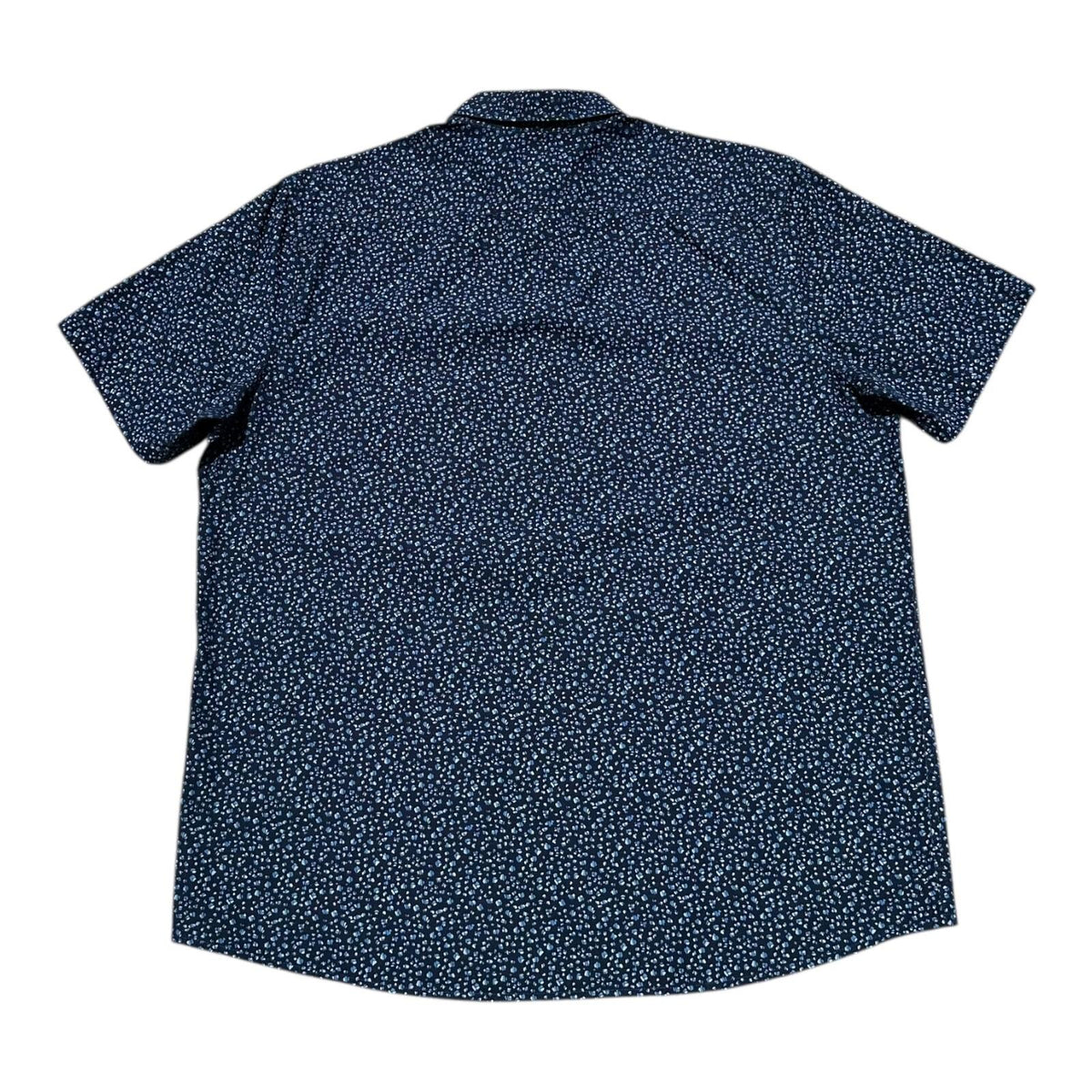 George Short Sleeve Shirt Men's UK Size XL Navy Blue Floral Print Button Front