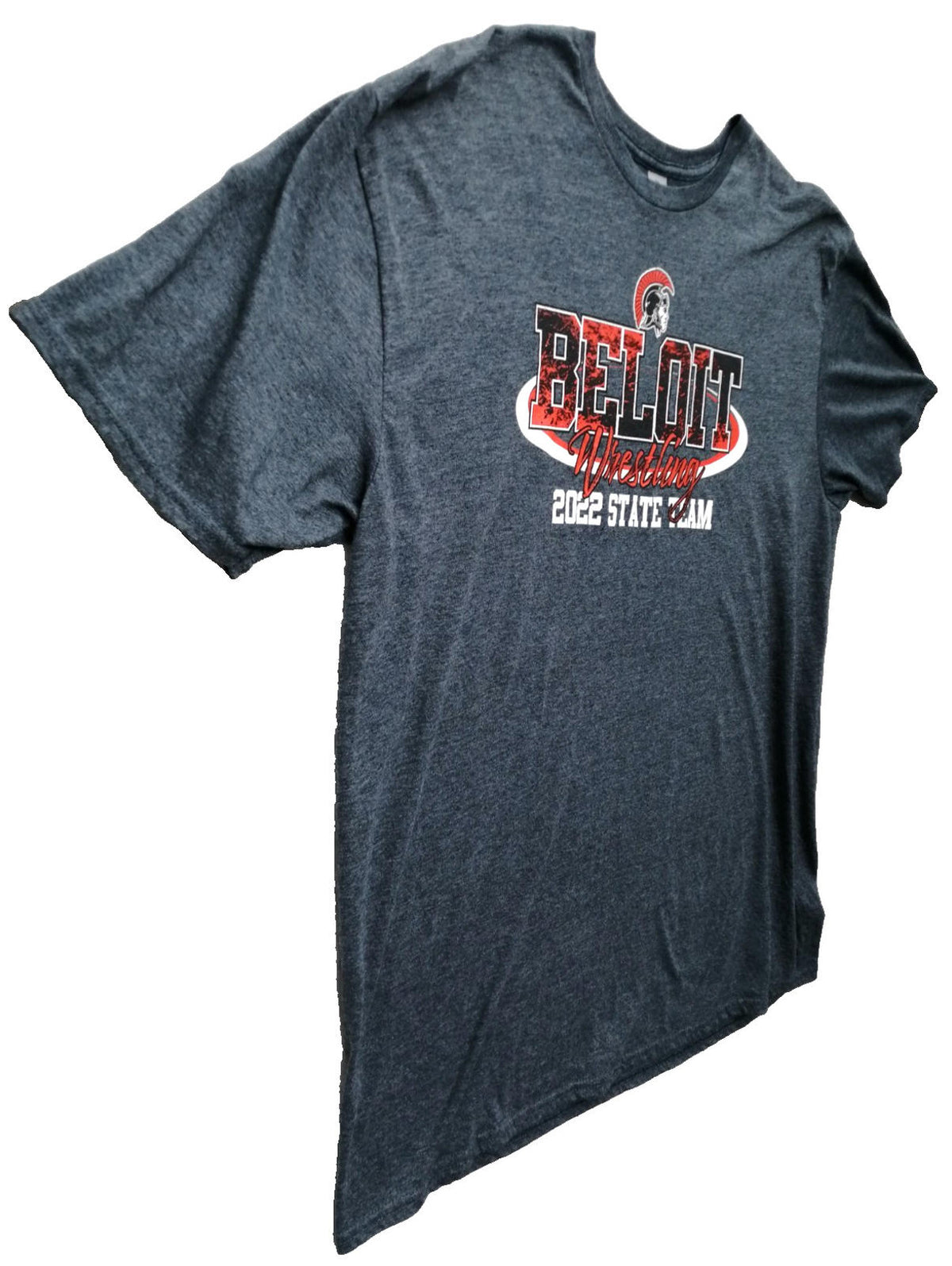 Gildan Gray Beloit Wrestling 2022 Graphic Print T-Shirt Men's Size XL Slate Crew Neck