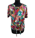 Autonomy Multicolour Sparkle T-shirt Tie Front Short Sleeve Women’s UK Size 12