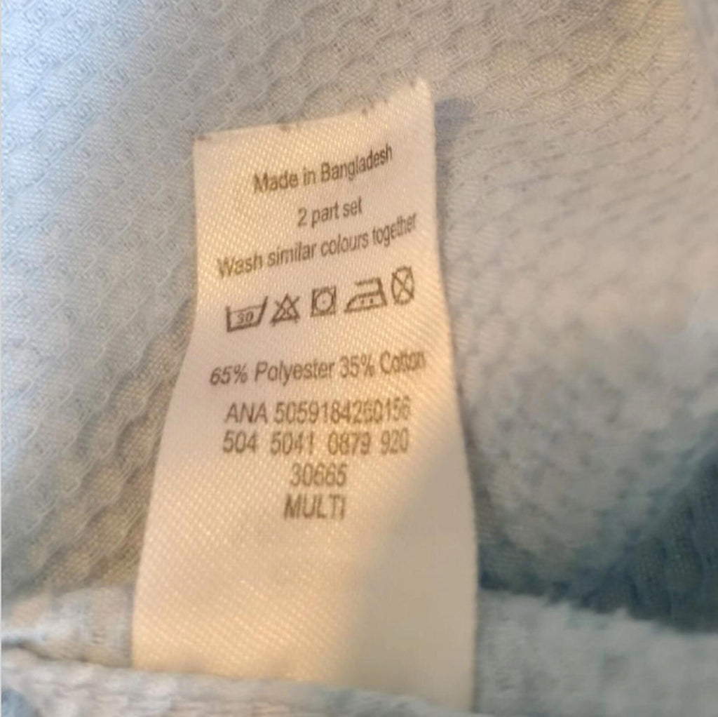 George Light Blue Textured Men's Shirt UK Size 2XL Regular Fit 48" - 50" Chest