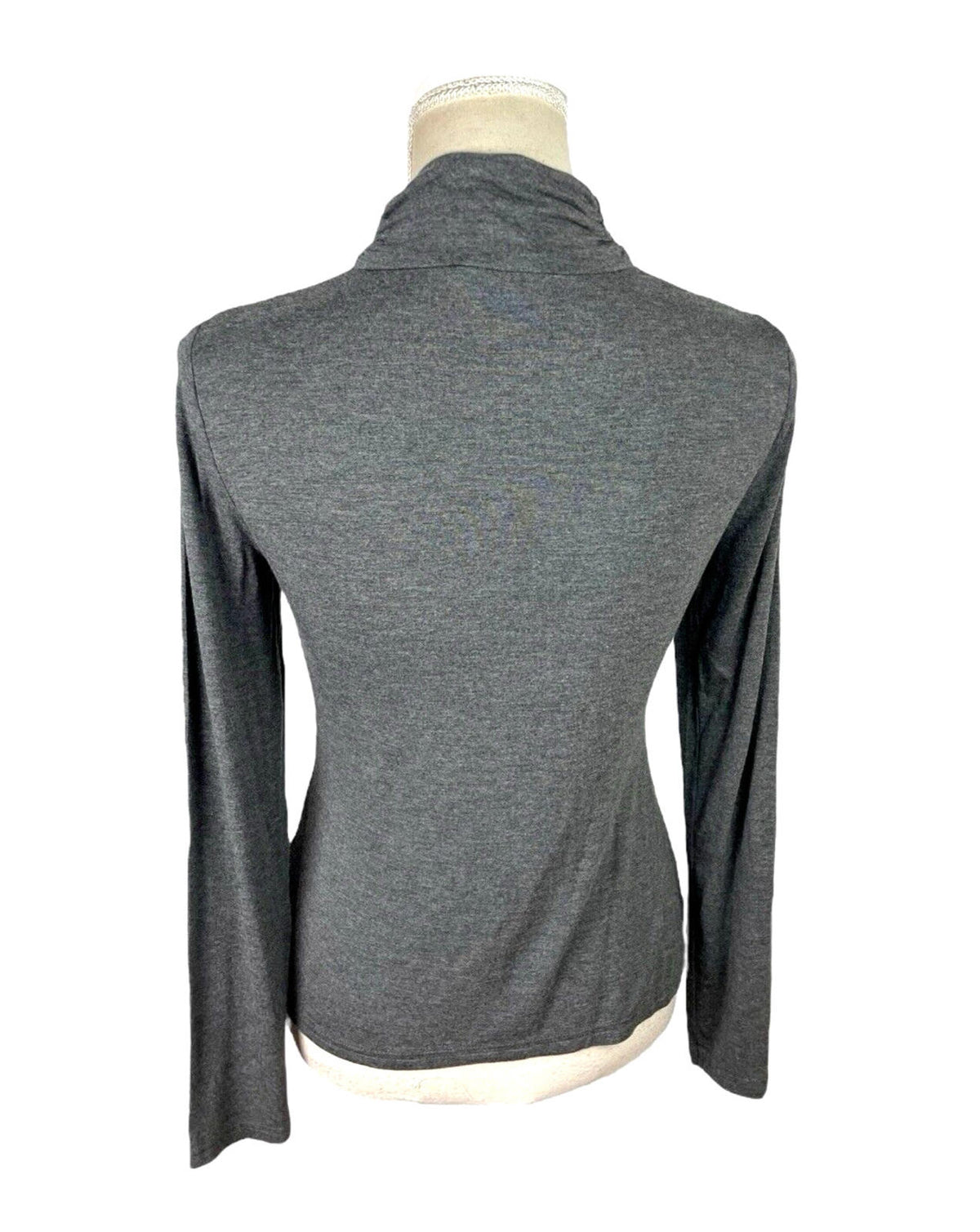 New Look Turtle Neck Top Women's UK Size 14 Grey Slim Fit Roll Neck Long Sleeve