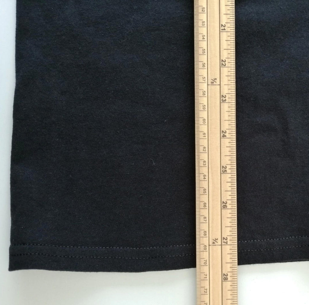 Gildan Black Front Commun Graphic Print T-Shirt Men's Size S Black Crew Neck 100% Cotton