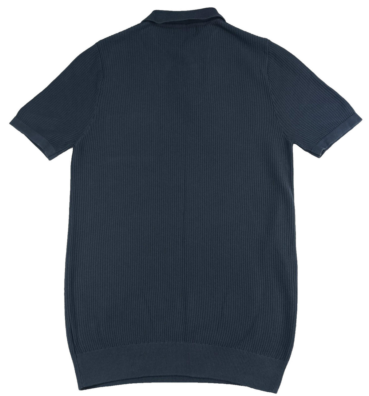 Next Textured Polo T-Shirt Men's UK Size S Navy Blue Short Sleeve 100% Cotton Pocket