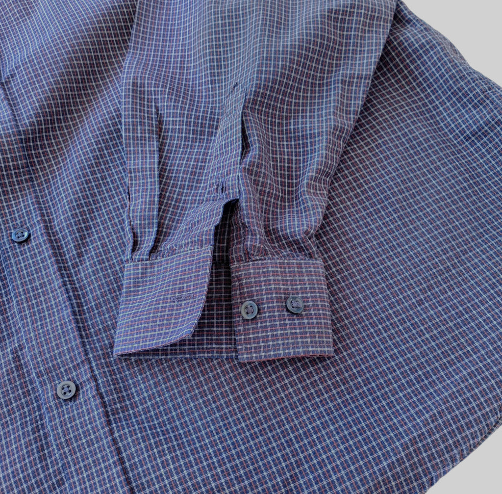 George Shirt Men's UK Size 3XL Long Sleeve Black Check Cotton Blend