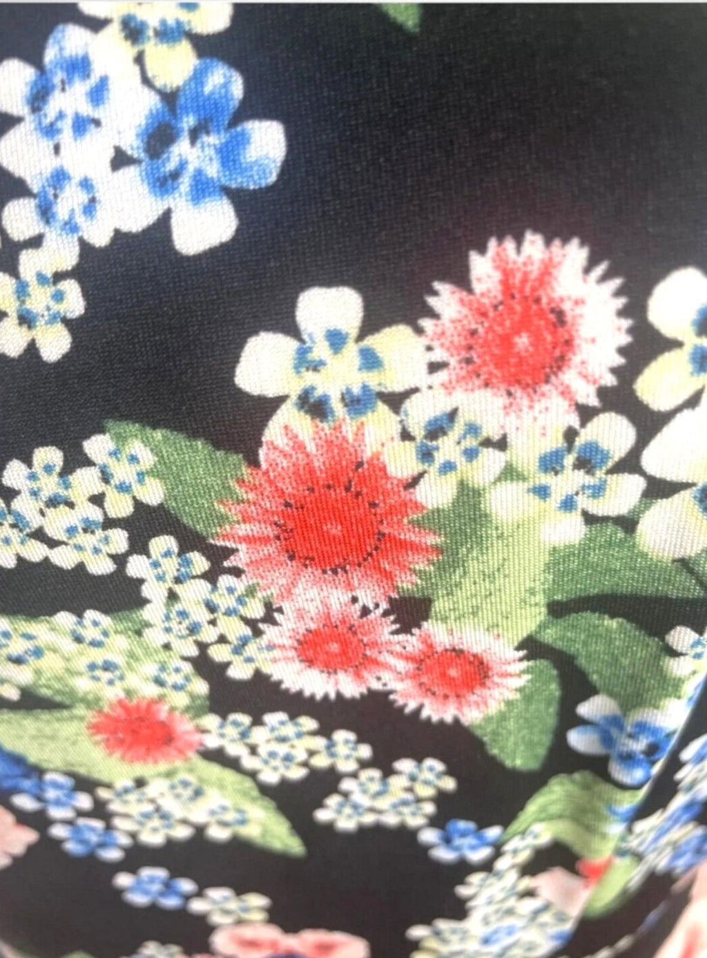 Anthology Floral Midi Dress Women's UK Size 12 Black Short Sleeve Round Neck