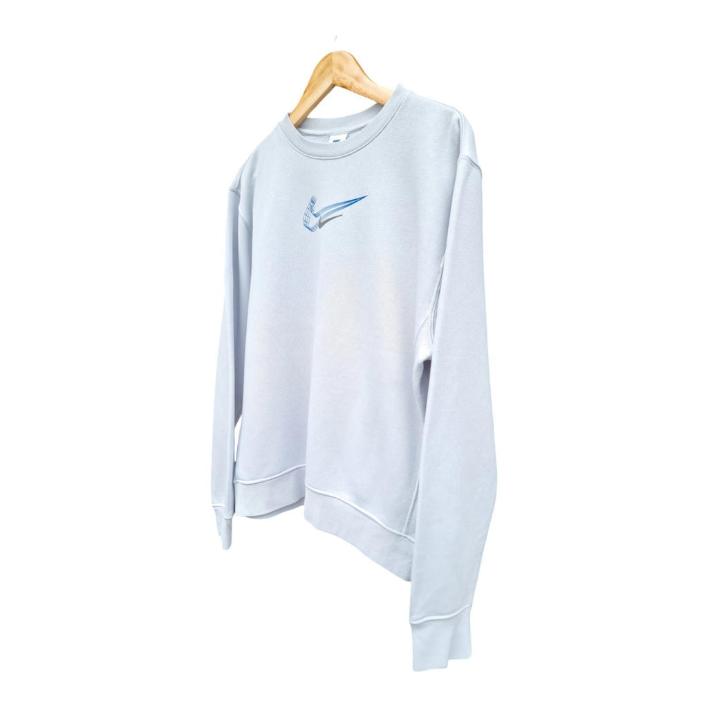 Nike 3D Swoosh Graphic Fleece Sweatshirt Jersey Jumper Men's UK Size Small Grey