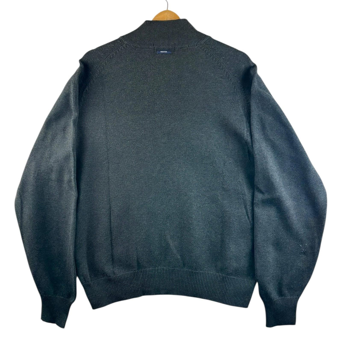 Naitica Fleece Men's UK Size L Grey Long Sleeve 100% Cotton 1/4 Zip Embroidered