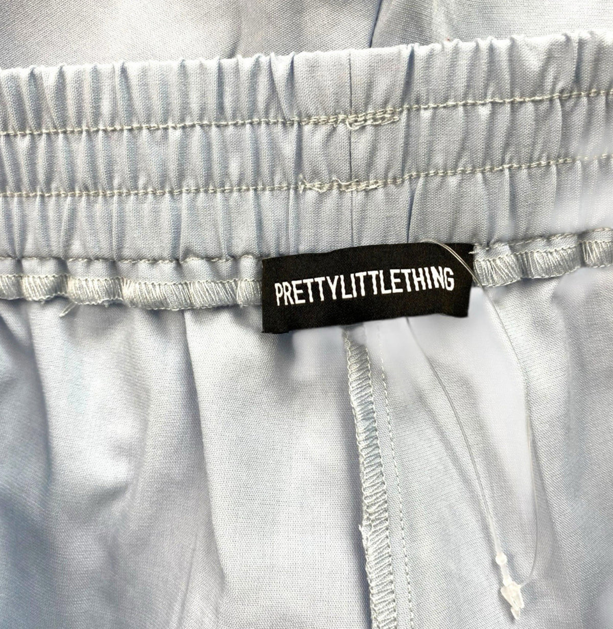 Pretty Little Thing Boyfriend Shorts Light Blue Elastic Waist Women's UK Size 8