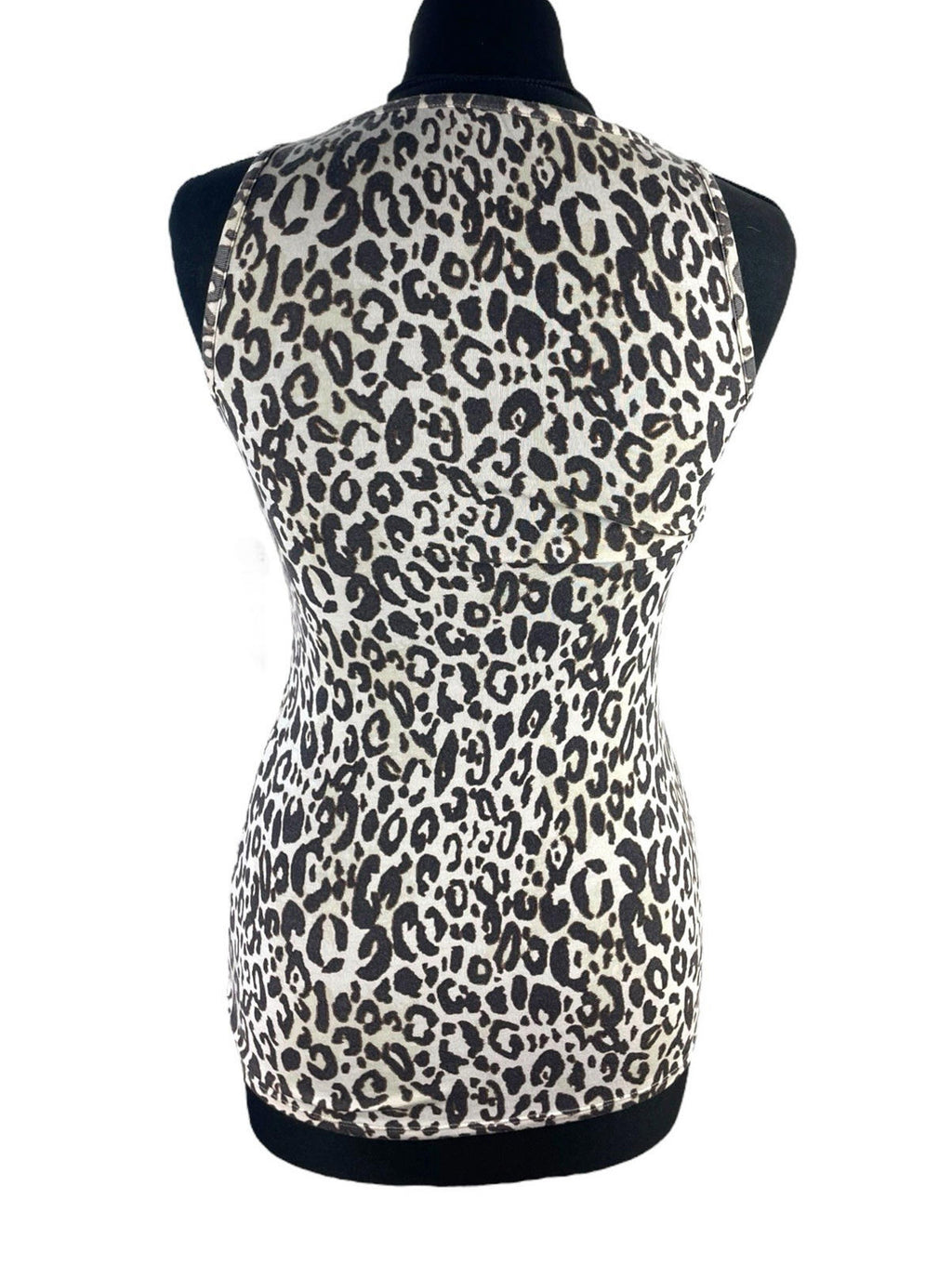 F&F Brown Leopard Print Vest Tank Top Women's UK Size S