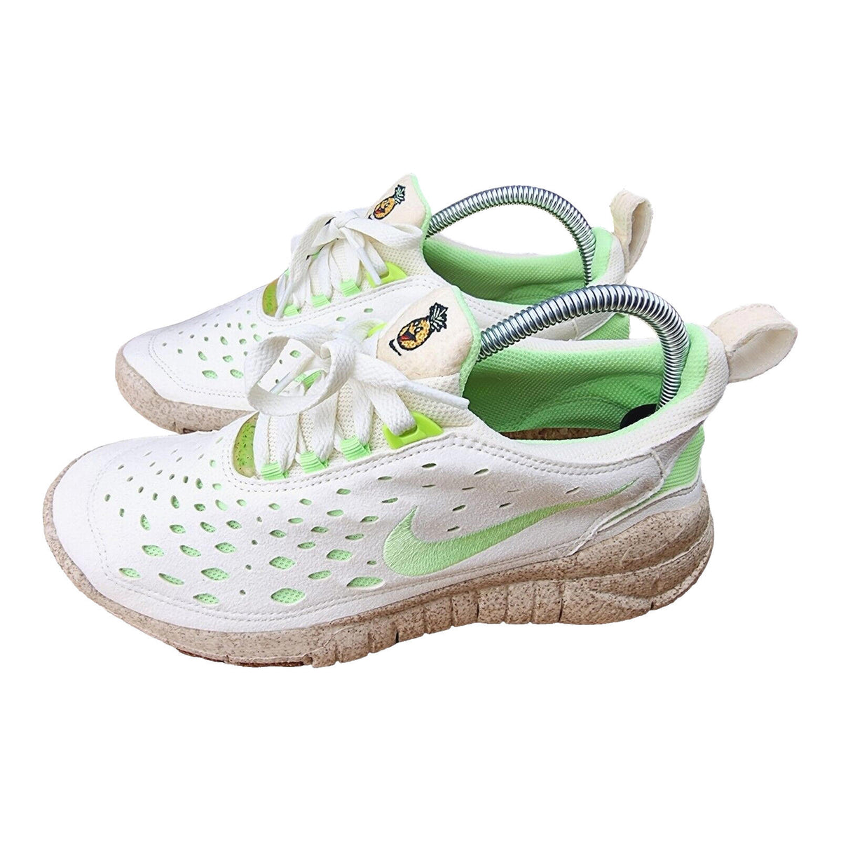 Nike Trainers Free Run Trail Premium Running Women's UK Size 7 White & Green