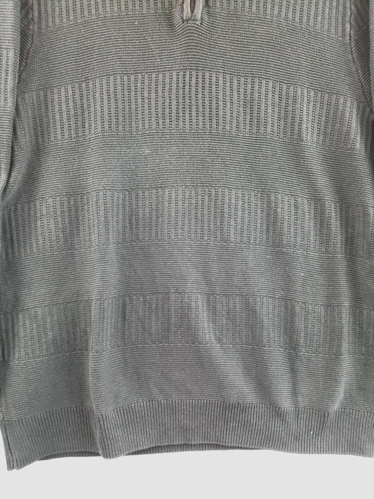 Chaps Black Ralph Lauren Chaps 1/4 Zip Ribbed Black Jumper Men's Size XL 100% Cotton