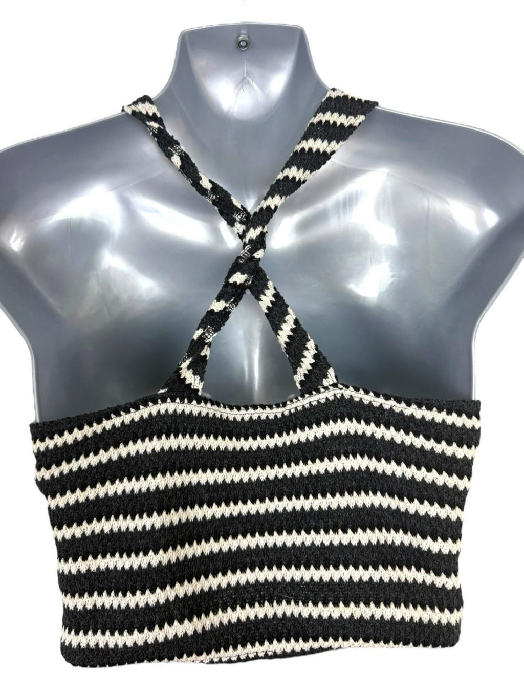 Pull&Bear Co-Ord Set Skirt And Crop Top Knit Stripe Women's UK Size 8