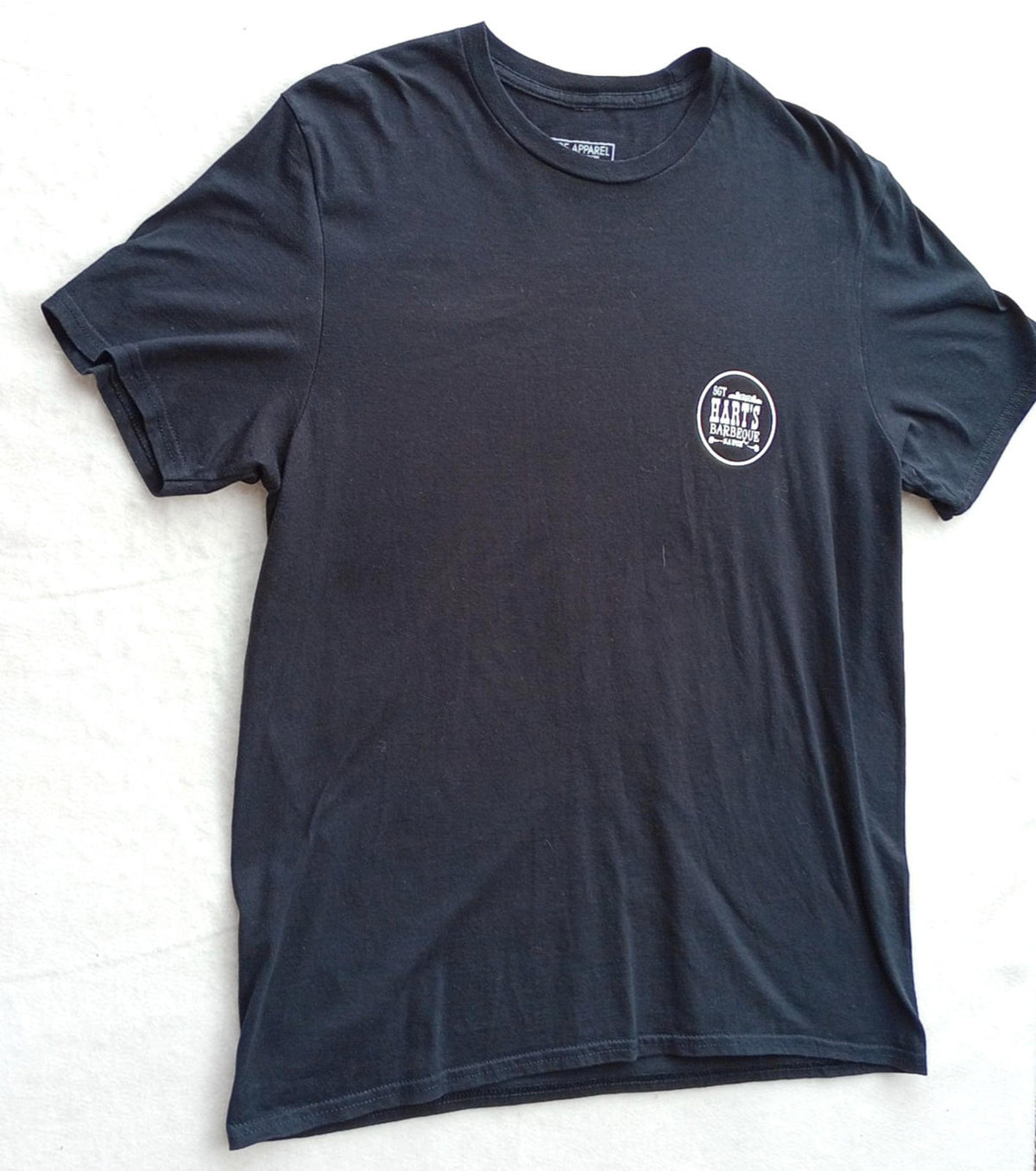 MCE Apparel Black Body By Brisket T-Shirt Men's UK Size L Black Crew Neck BBQ Sauce Graphic Print