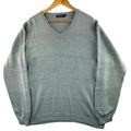 Nautica Gray Nautica Knit Jumper Men's UK Size XL Grey Stripe Long Sleeve 100% Cotton Sweater