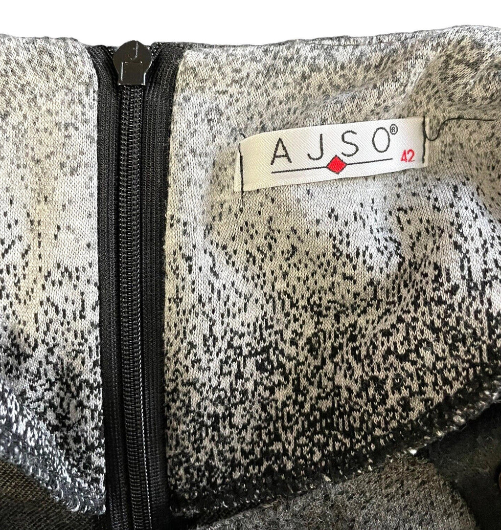 Jumper Dress Grey & Black Long Women's UK Size 8 - 10