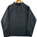 G.H.BASS&CO Polo Jumper Men's UK Size M Grey 100% Cotton Long Sleeve Ribbed