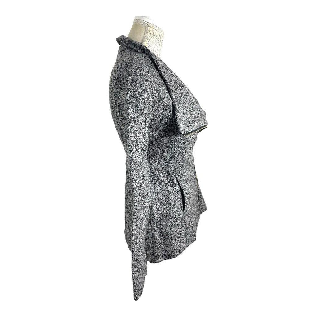 Airydress Coat Jacket Grey Speckled Mid Length Women's UK Size S