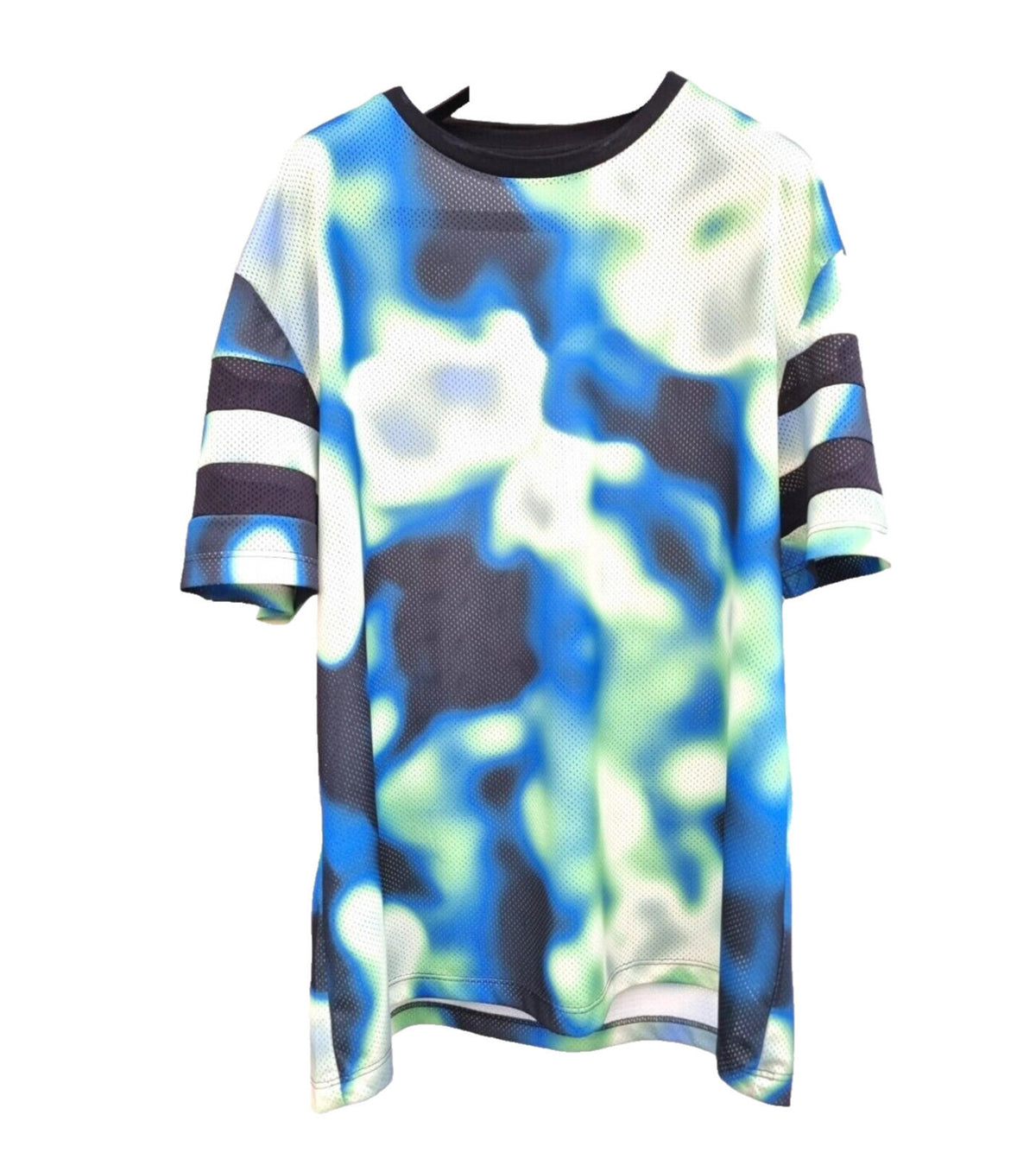 Primark T-shirt Psychedelic Mesh Paint Spill Men's UK Size XL