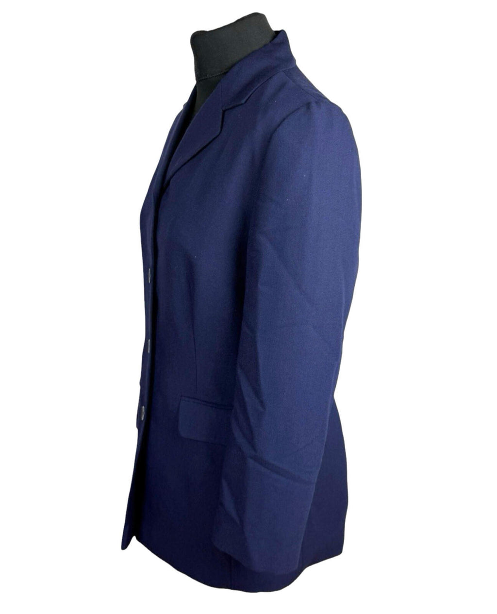 Essentials Blazer Jacket Women's UK Size 12 Mid Length Navy Blue Collared