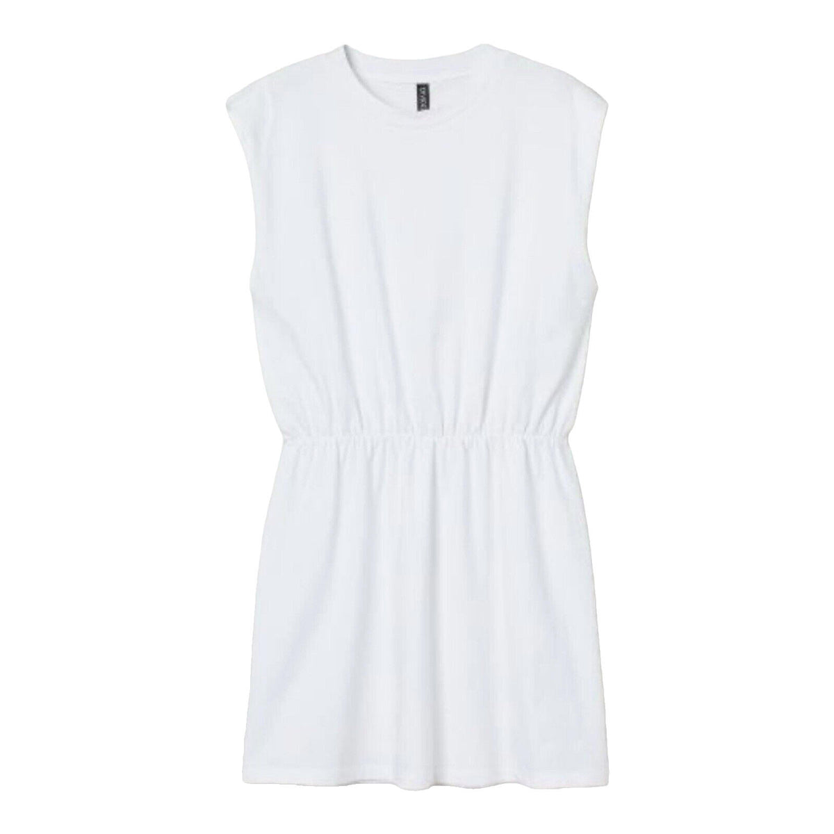 Divided Dress White Jersey Elastic Waist Women’s UK Size 2XS Over Sized