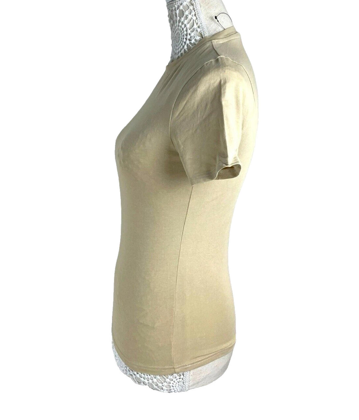 Pretty Little Thing Tall Beige T-shirt Women's UK Size 8