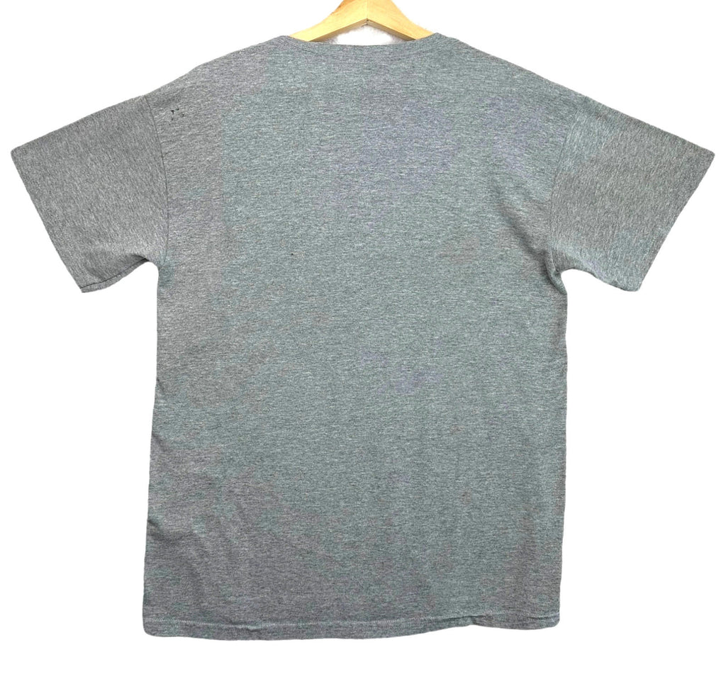 Gildan Gray Tully Lacrosse T-Shirt Men's UK Size M Grey Graphic Print Short Sleeve Crew Neck