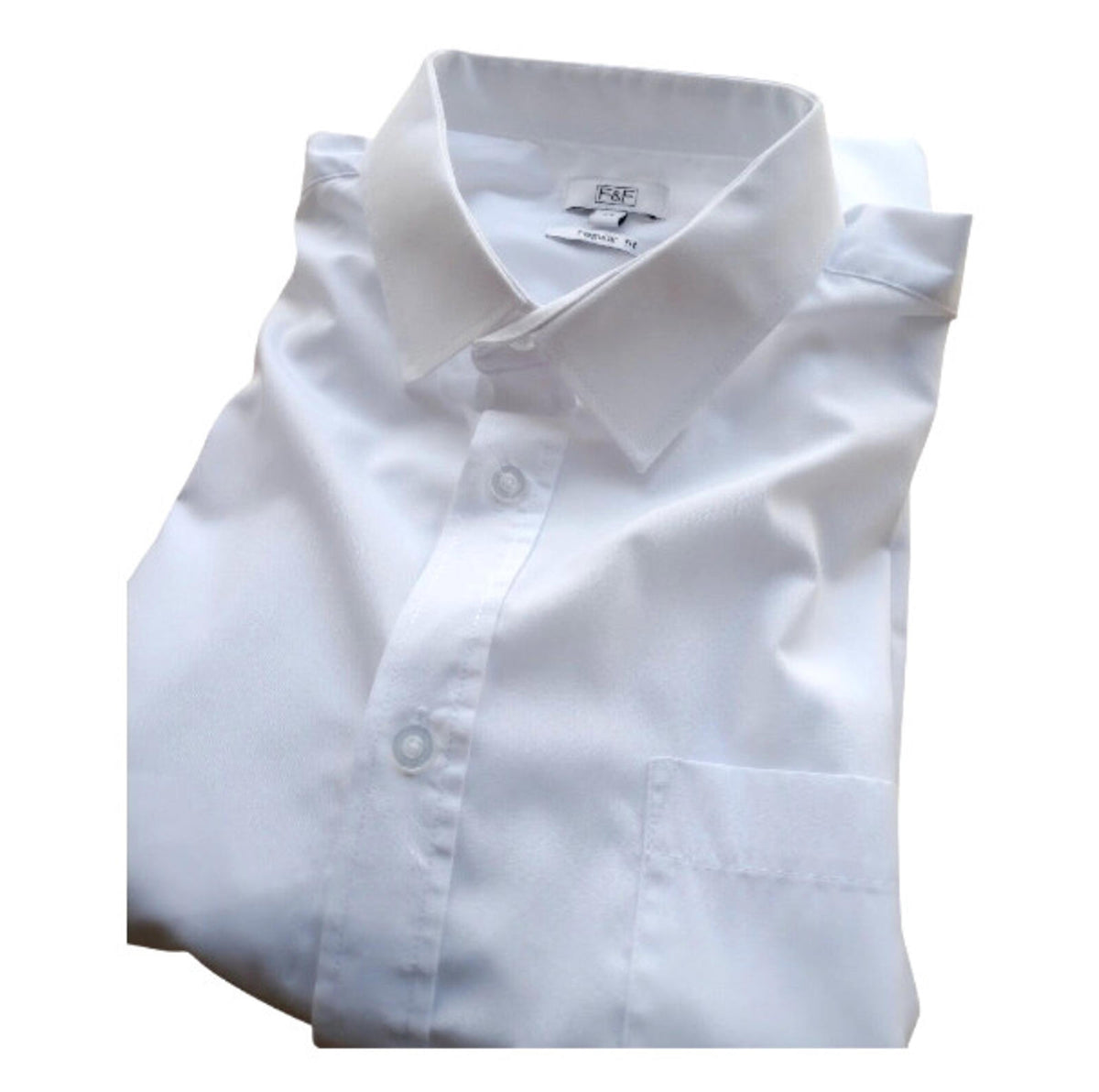 F&F White Shirt Long Sleeve Men's UK Size 2XL 46" Chest 17" Collar