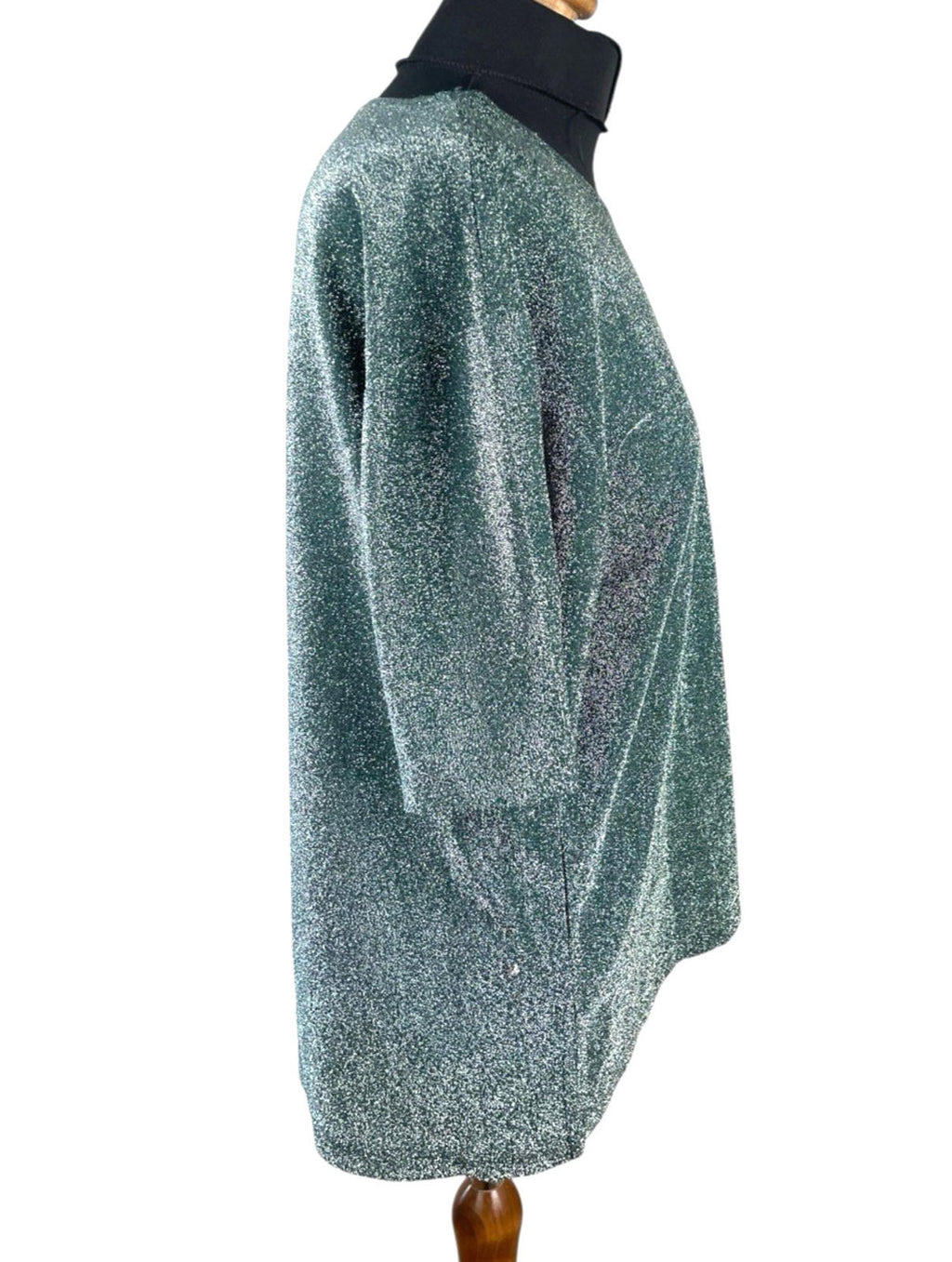 Belle Surprise Green Glitter T-shirt Sparkle Relaxed Fit Women’s UK Size M